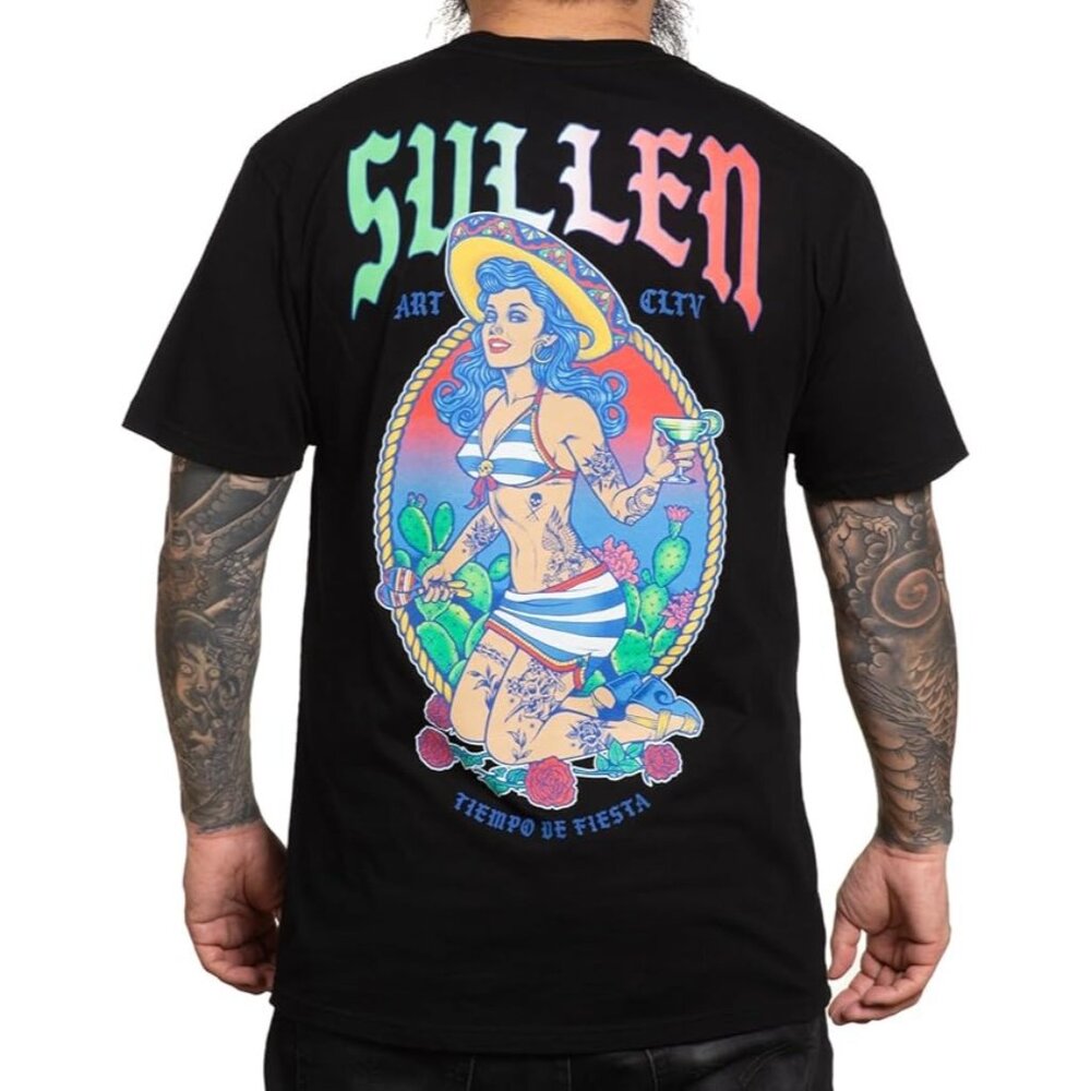 Sullen Men's Big & Tall XXL Cozumel Cinco De Mayo‎ Tattoo Artist Graphic Tee